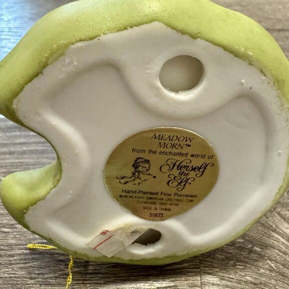 Vintage Herself the Elf Meadow Morn doll Porcelain Ceramic figurine 1984 W/ Tag - Picture 7 of 10